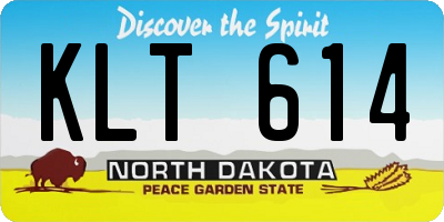 ND license plate KLT614