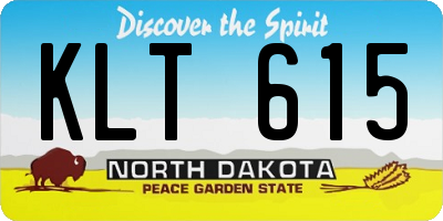 ND license plate KLT615