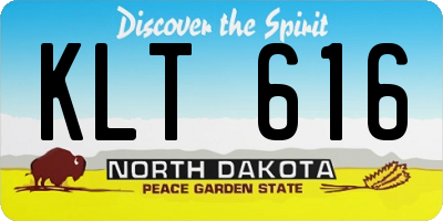 ND license plate KLT616