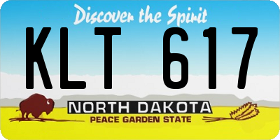 ND license plate KLT617
