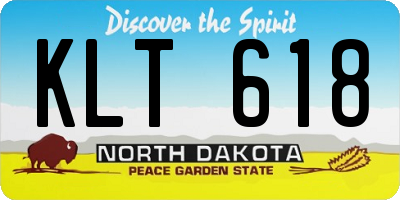 ND license plate KLT618