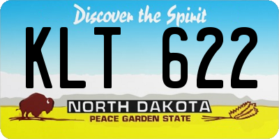 ND license plate KLT622