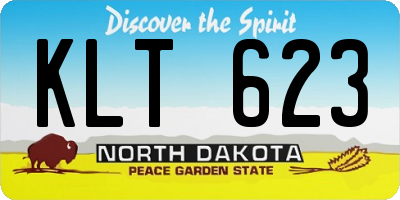 ND license plate KLT623