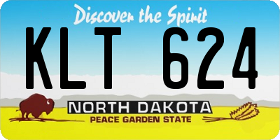 ND license plate KLT624