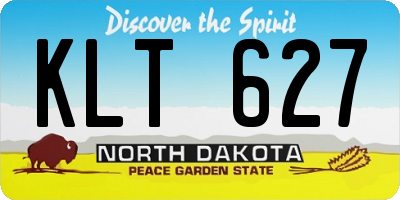 ND license plate KLT627