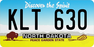 ND license plate KLT630