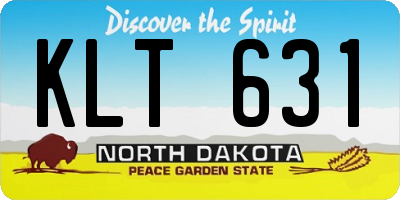 ND license plate KLT631