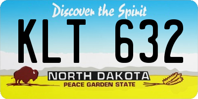 ND license plate KLT632