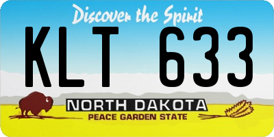 ND license plate KLT633