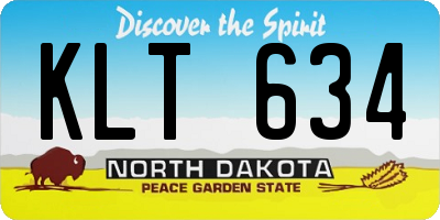 ND license plate KLT634