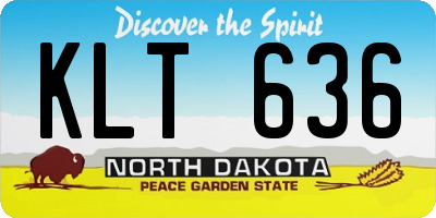 ND license plate KLT636