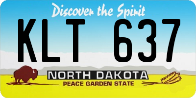ND license plate KLT637