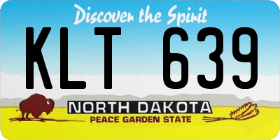 ND license plate KLT639