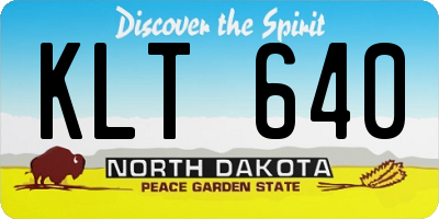 ND license plate KLT640