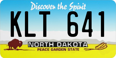 ND license plate KLT641