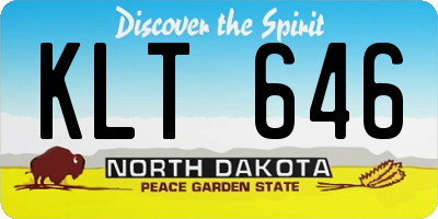 ND license plate KLT646