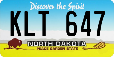 ND license plate KLT647