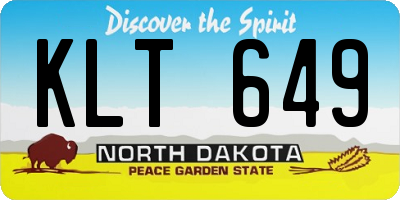 ND license plate KLT649