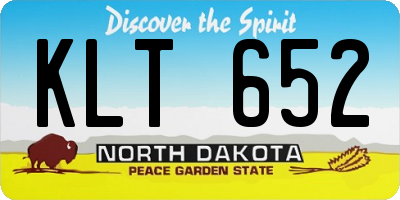 ND license plate KLT652