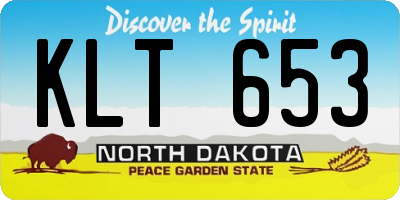 ND license plate KLT653