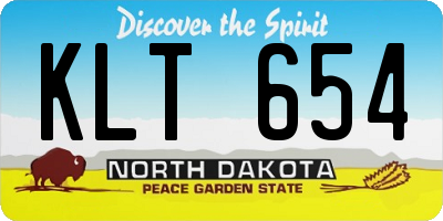 ND license plate KLT654