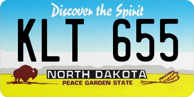 ND license plate KLT655