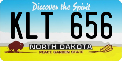 ND license plate KLT656