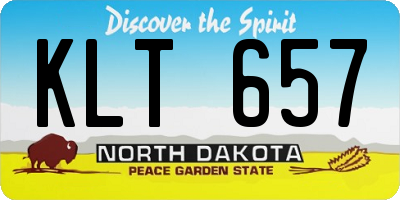 ND license plate KLT657
