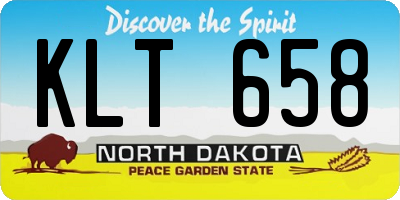 ND license plate KLT658