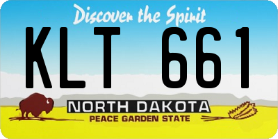 ND license plate KLT661