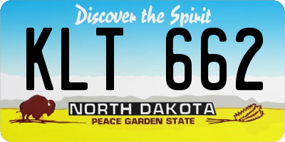 ND license plate KLT662