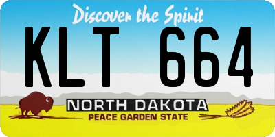 ND license plate KLT664