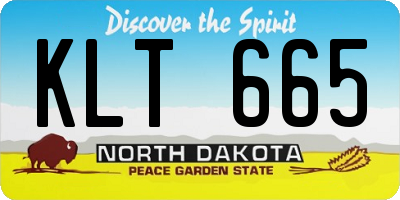 ND license plate KLT665