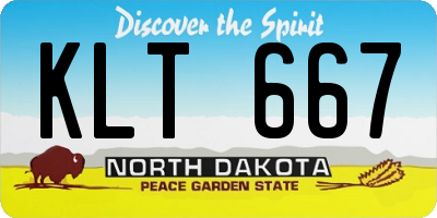 ND license plate KLT667