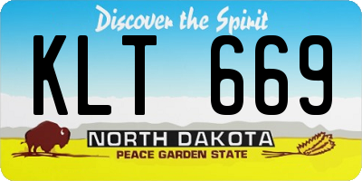 ND license plate KLT669