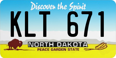 ND license plate KLT671