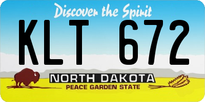ND license plate KLT672