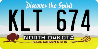 ND license plate KLT674