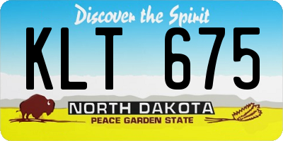ND license plate KLT675