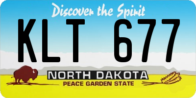 ND license plate KLT677