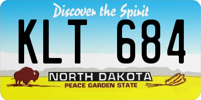 ND license plate KLT684