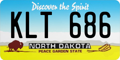 ND license plate KLT686
