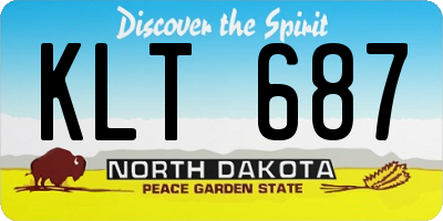 ND license plate KLT687