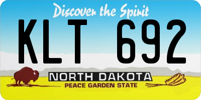 ND license plate KLT692