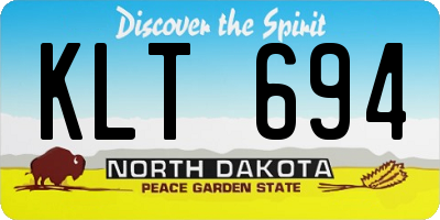 ND license plate KLT694