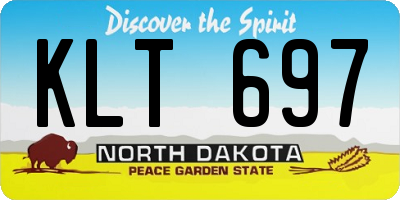 ND license plate KLT697