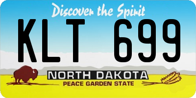 ND license plate KLT699