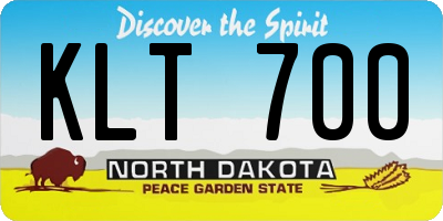 ND license plate KLT700