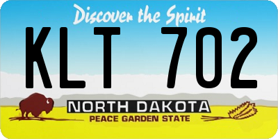 ND license plate KLT702