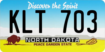 ND license plate KLT703
